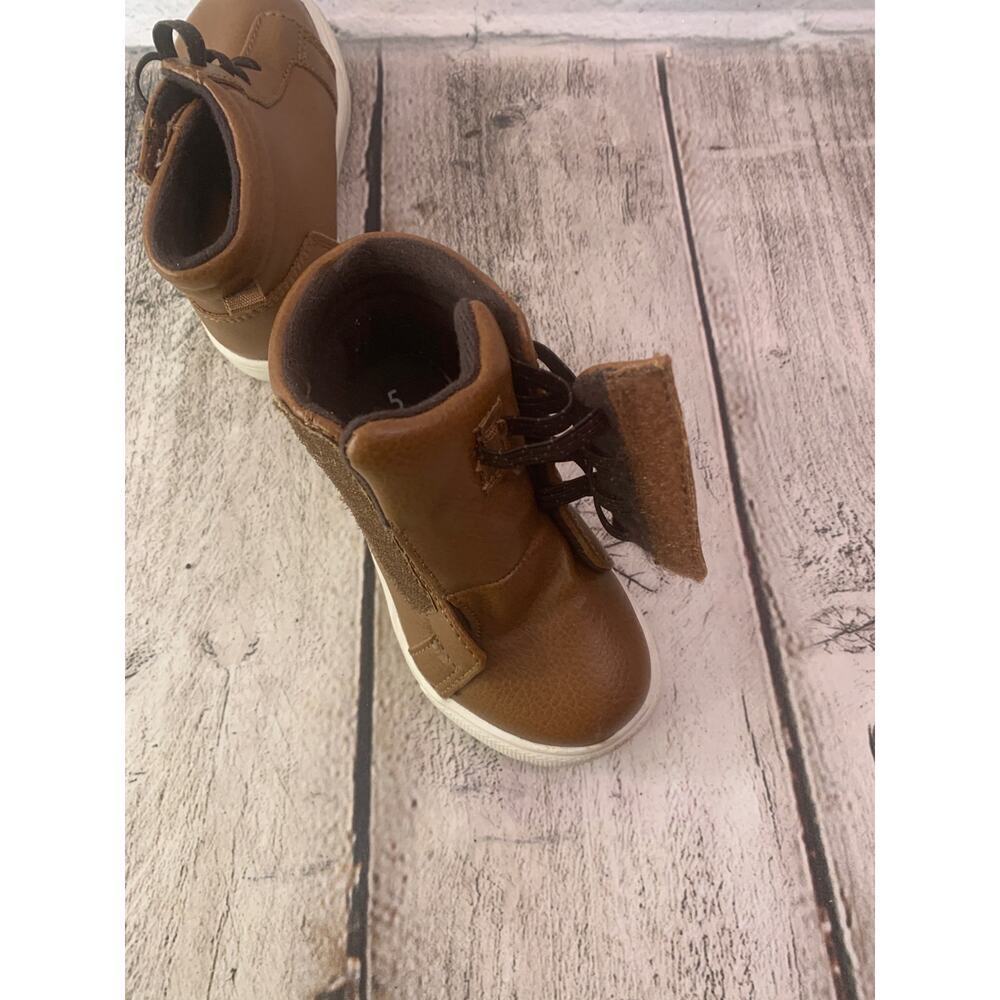 WONDER NATION Boy’s High Top Faux Leather Sneakers / Size: 5 Toddler - Picture 10 of 10